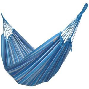 Hamac L en coton bleu et blanc