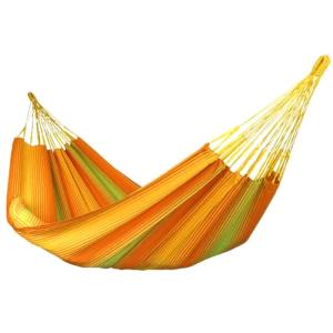 Hamac XXL en coton orange et vert