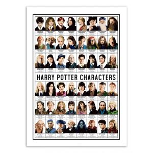 HARRY POTTER CHARACTERS - Affiche d'art 50 x 70 cm
