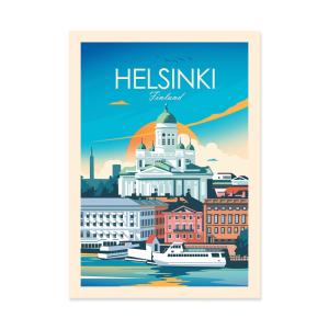 HELSINKI FINLAND - STUDIO INCEPTION - Affiche d'art 50 x 70…