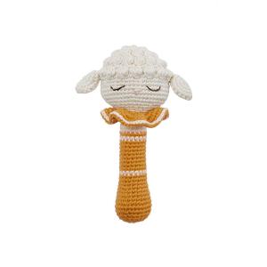 Hochet en crochet agneau