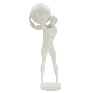 Homme en résine blanche 18x12,5x50 cm