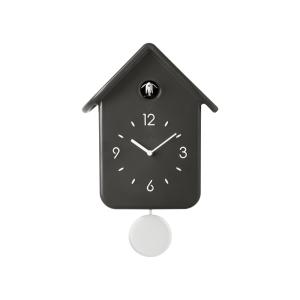 Horloge à coucou noire avec pendule amovible