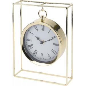 Horloge à poser suspendue en métal doré H25cm
