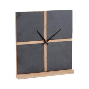 Horloge ardoise et bambou