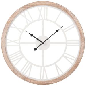 Horloge blanche et coloris naturel H50