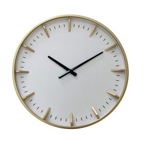 Horloge blanche et dorée 50cm