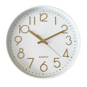 Horloge color block blanc 30.5cm