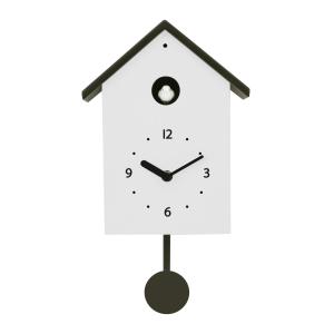 Horloge coucou blanc et noir 20x10x34.5cm