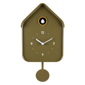 Horloge coucou kaki 20.6x39cm
