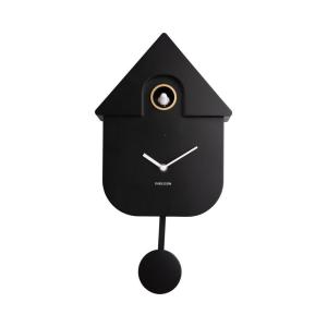 Horloge coucou moderne h40cm en plastique noir