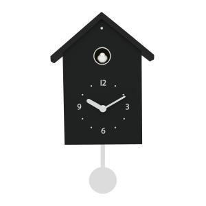 Horloge coucou noir et blanc 20x10x34.5cm