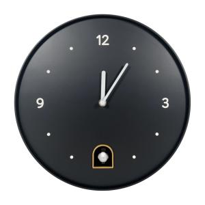 Horloge coucou rond noir 30cm