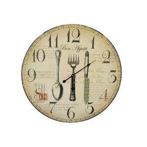 Horloge couverts crème 58cm