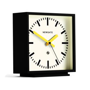 Horloge de cheminée style gare noir mat