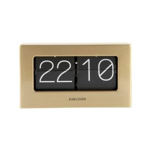 Horloge de table acier couleur or 20,5x7x11,5cm