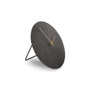 Horloge de table noir en métal 20cm