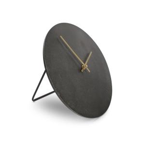 Horloge de table noir en métal 26cm