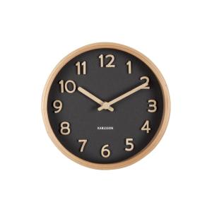 Horloge de table tilleul noir Ø18cm