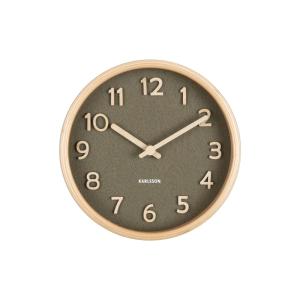 Horloge de table tilleul vert Ø18cm