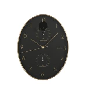 Horloge en aluminium noir