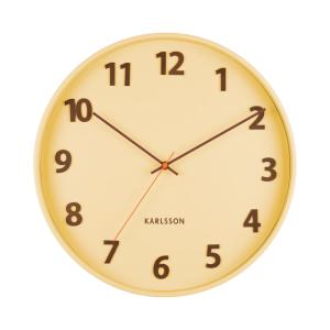 Horloge en métal jaune D40cm