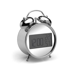 Horloge en plastique argenté