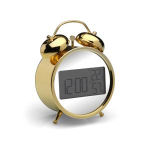 Horloge en plastique doré