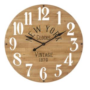 Horloge en sapin chiffres ajourés D98