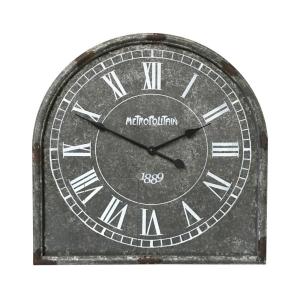 Horloge en zinc gris 65 x 5 x 60 cm