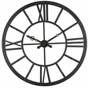 Horloge lumineuse en métal noir D.121cm
