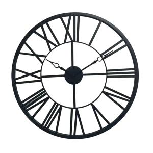 Horloge métal noir ajourée 65cm