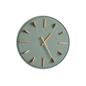 Horloge métal sauge et doré 51.5cm
