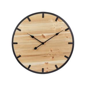 Horloge murale 60 cm bois marron clair