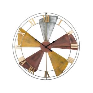 Horloge murale 60 cm métal multicolore