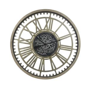 Horloge murale à rouages gris anthracite D90