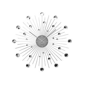 Horloge murale acier argent Ø50cm