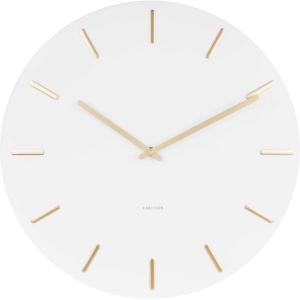 Horloge murale acier blanc Ø45cm