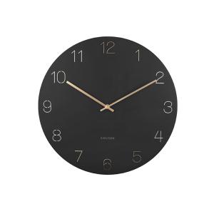 Horloge murale acier noir Ø40cm