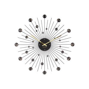 Horloge murale acier noir Ø50cm