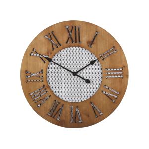 Horloge murale Bois de sapin Bois foncé