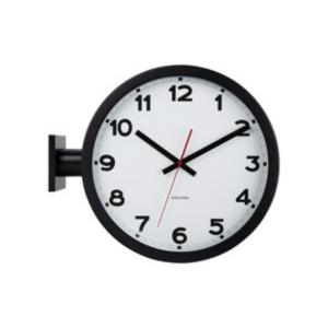 Horloge murale bois noir 13x44.5x38cm