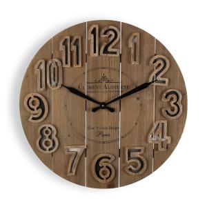 Horloge murale de style vintage en bois brun