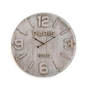 Horloge murale de style vintage en bois gris