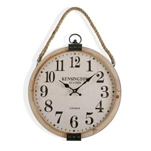 Horloge murale de style vintage en métal blanc