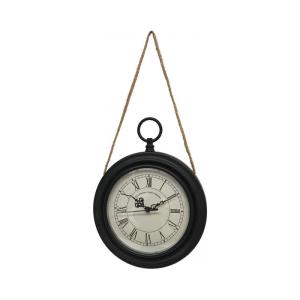 Horloge murale décorative vintage à gousset métal noir blan…