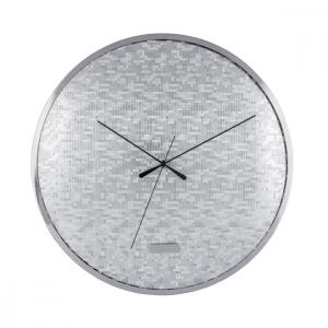 Horloge murale disco métal argent d40cm