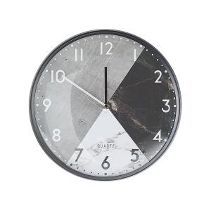 Horloge murale effet marbre gris et noir ø 33 cm