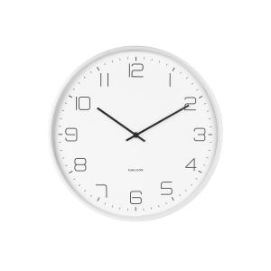 Horloge murale en acier blanc