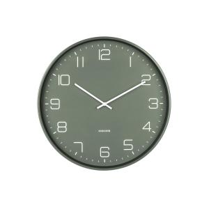 Horloge murale en acier vert
